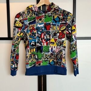 H&M Marvel superheroes pullover hoodie. Size 8-10